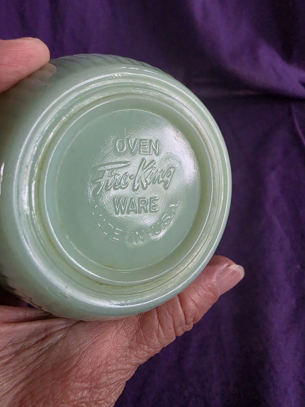 Vintage Jadeite Fire King Sugar Bowl With Lid - Picture 3 of 4